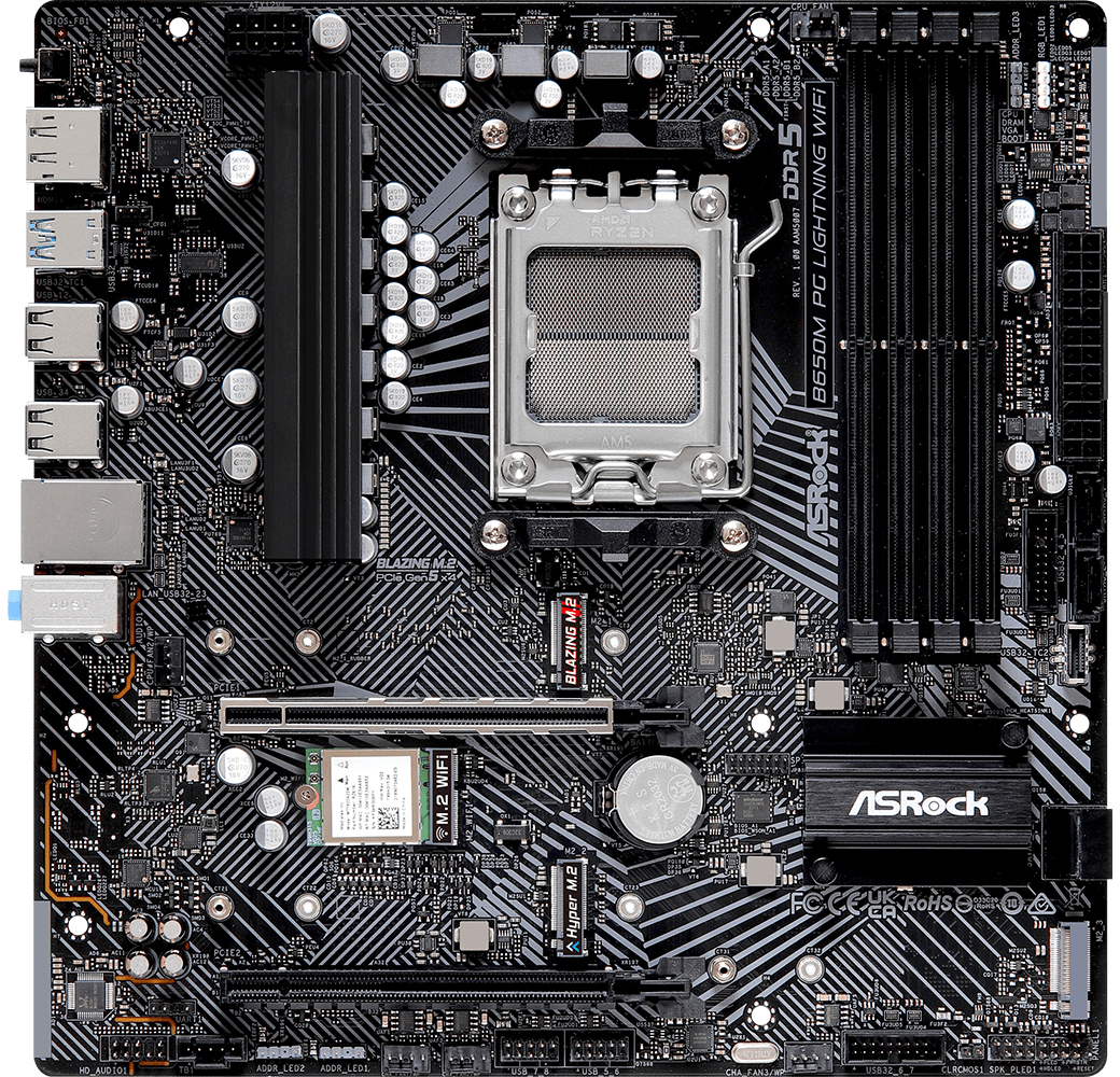 ASRock - Motherboard ASRock B650M PG Lightning WiFi