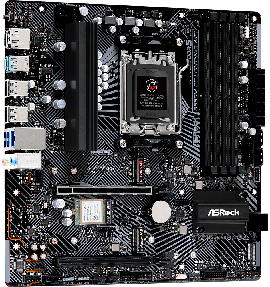 ASRock - Motherboard ASRock B650M PG Lightning WiFi