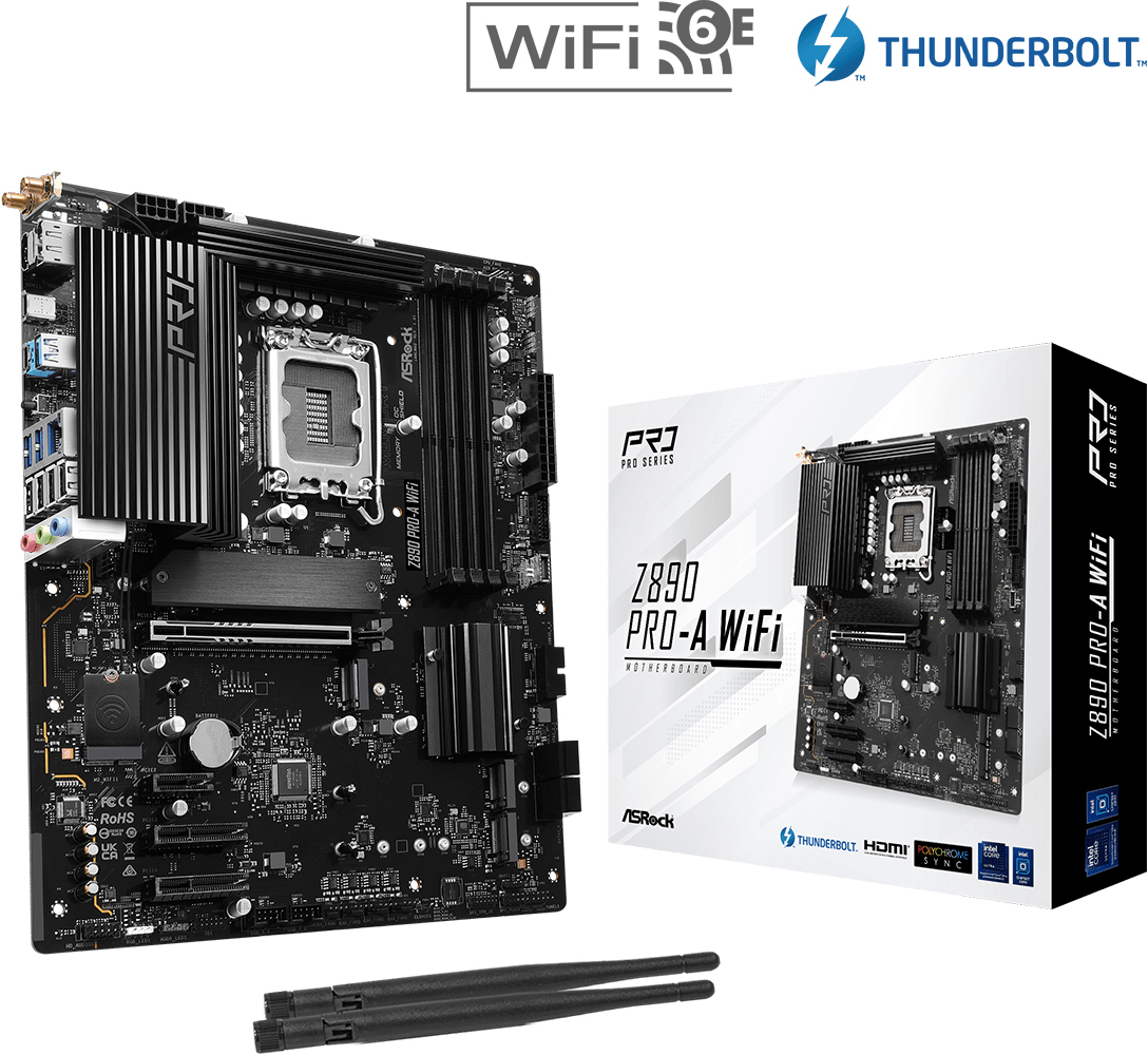 ASRock - Motherboard ASRock Z890 Pro-A WiFi