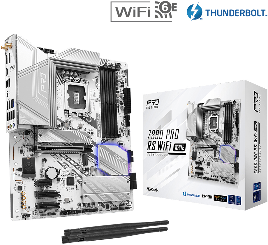 Motherboard ASRock Z890 Pro RS WiFi White