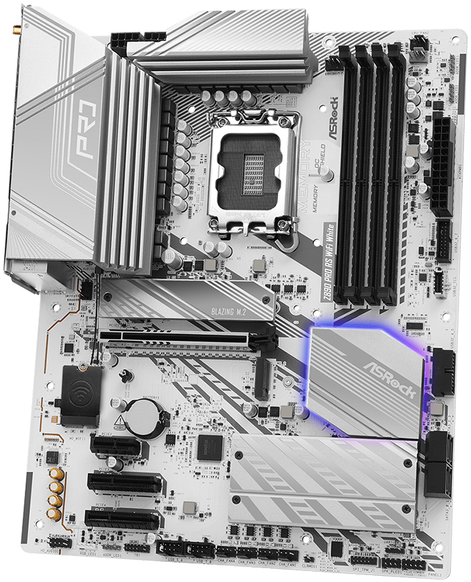 ASRock - Motherboard ASRock Z890 Pro RS WiFi White