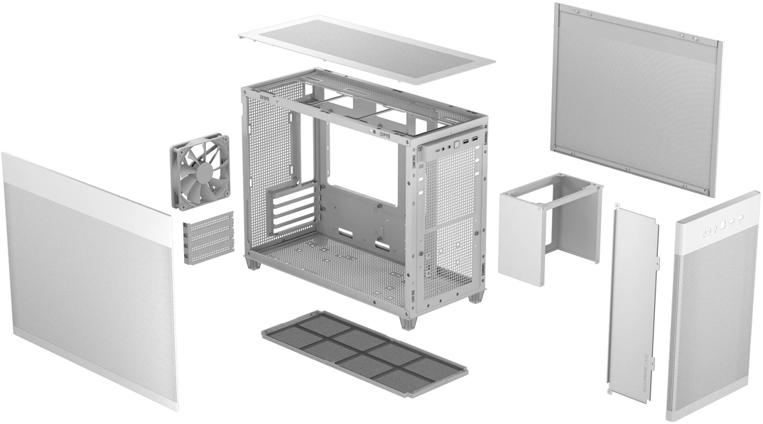 Asus - ** B Grade ** Caixa Micro-ATX ASUS Prime AP201 Mesh White Edition