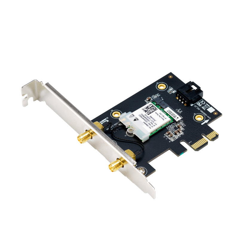 Asus - Placa de Rede ASUS PCI Express PCE-AXE5400 Tri-Band AXE5400 WiFi 6E + Bluetooth 5.2