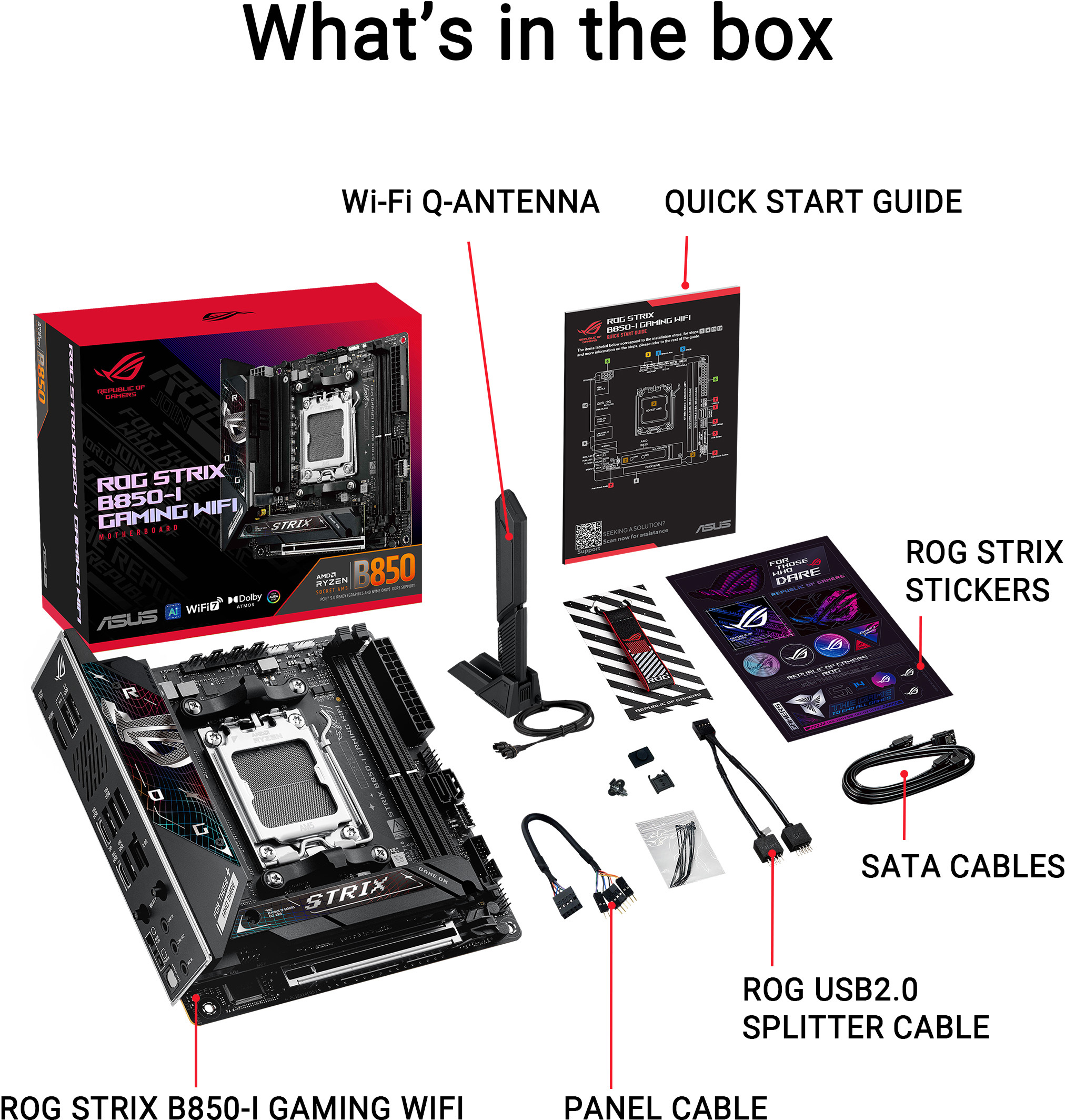 Asus - Motherboard Asus ROG Strix B850-I Gaming WiFi