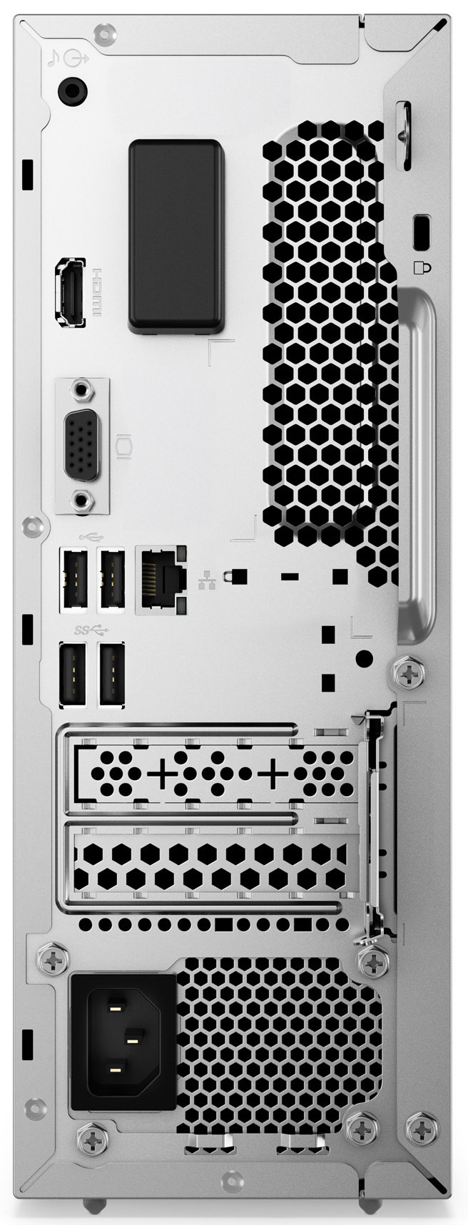 Computadores em formato de torre com possibilidade de expansão de  características