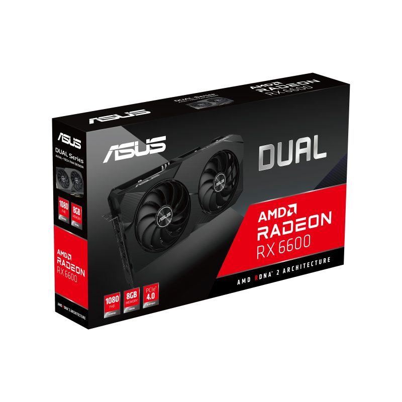 Asus - Gráfica Asus Radeon RX 6600 Dual V2 8GB GDDR6