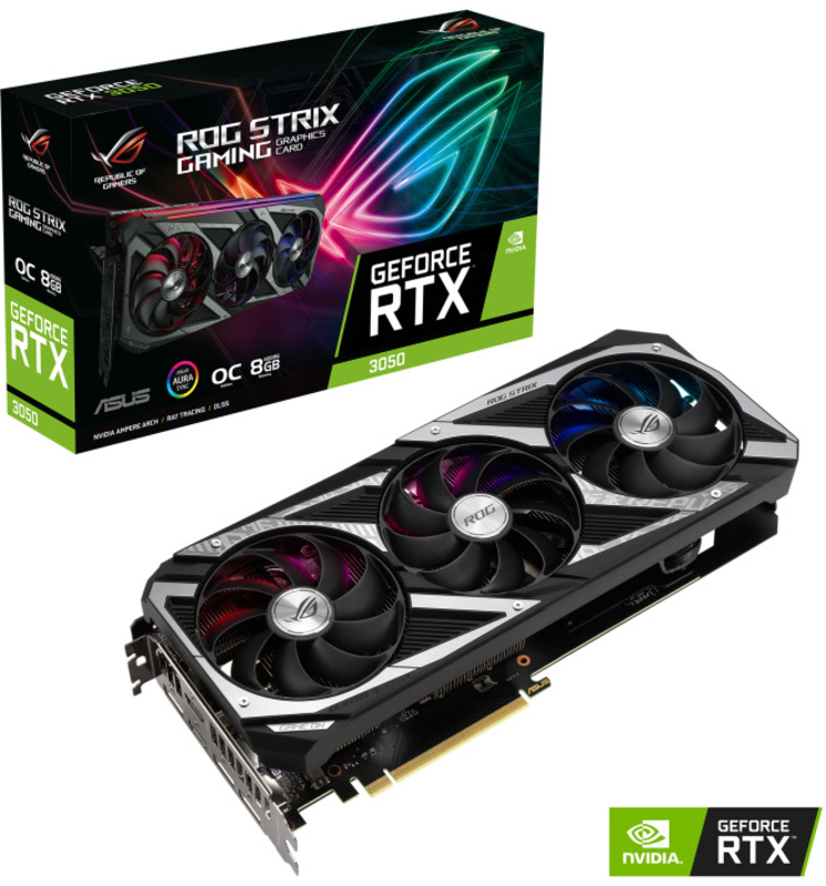 Gráfica Asus GeForce® RTX 3050 ROG Strix OC 8GB GD6