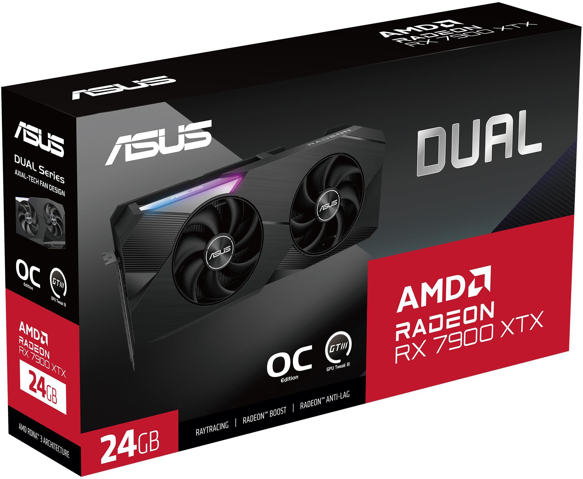 Asus - Gráfica Asus Radeon RX 7900 XTX Dual OC 24GB GDDR6