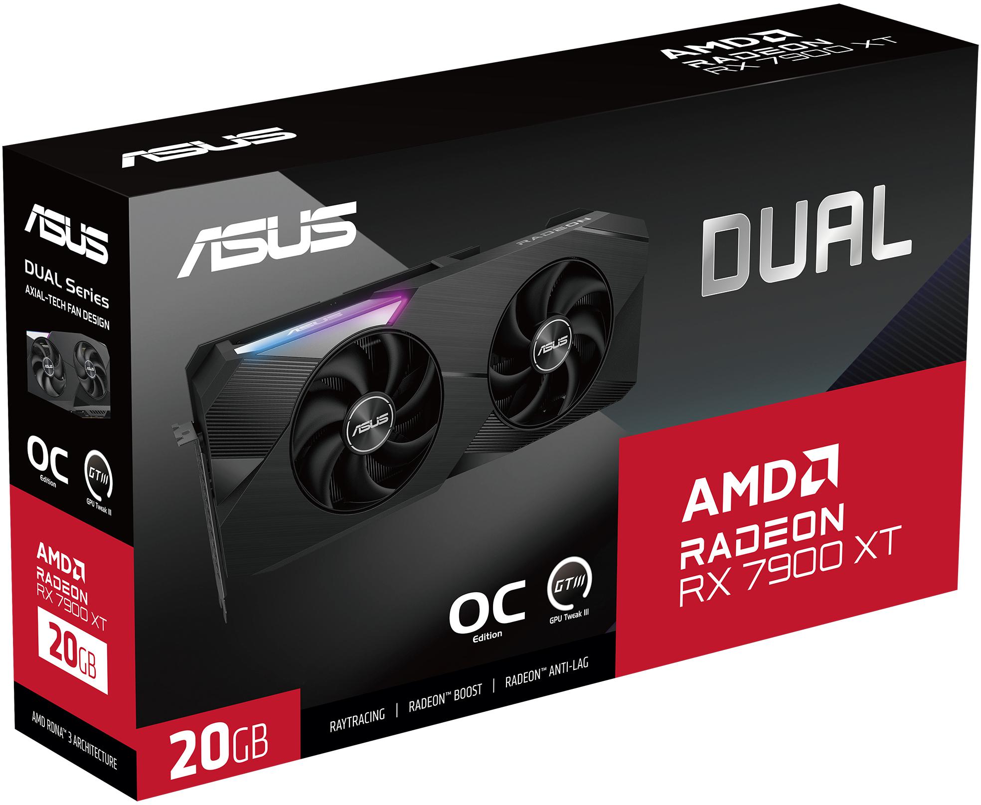 Asus - Gráfica Asus Radeon RX 7900 XT Dual OC 20GB GDDR6