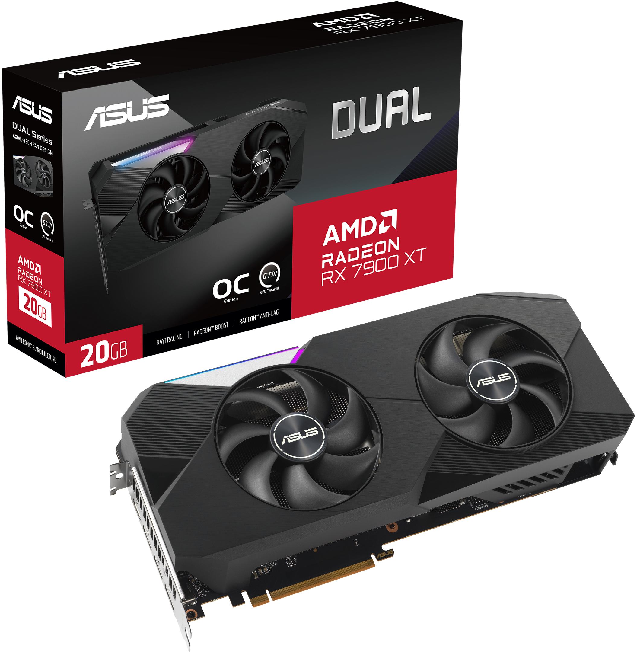 Asus - Gráfica Asus Radeon RX 7900 XT Dual OC 20GB GDDR6