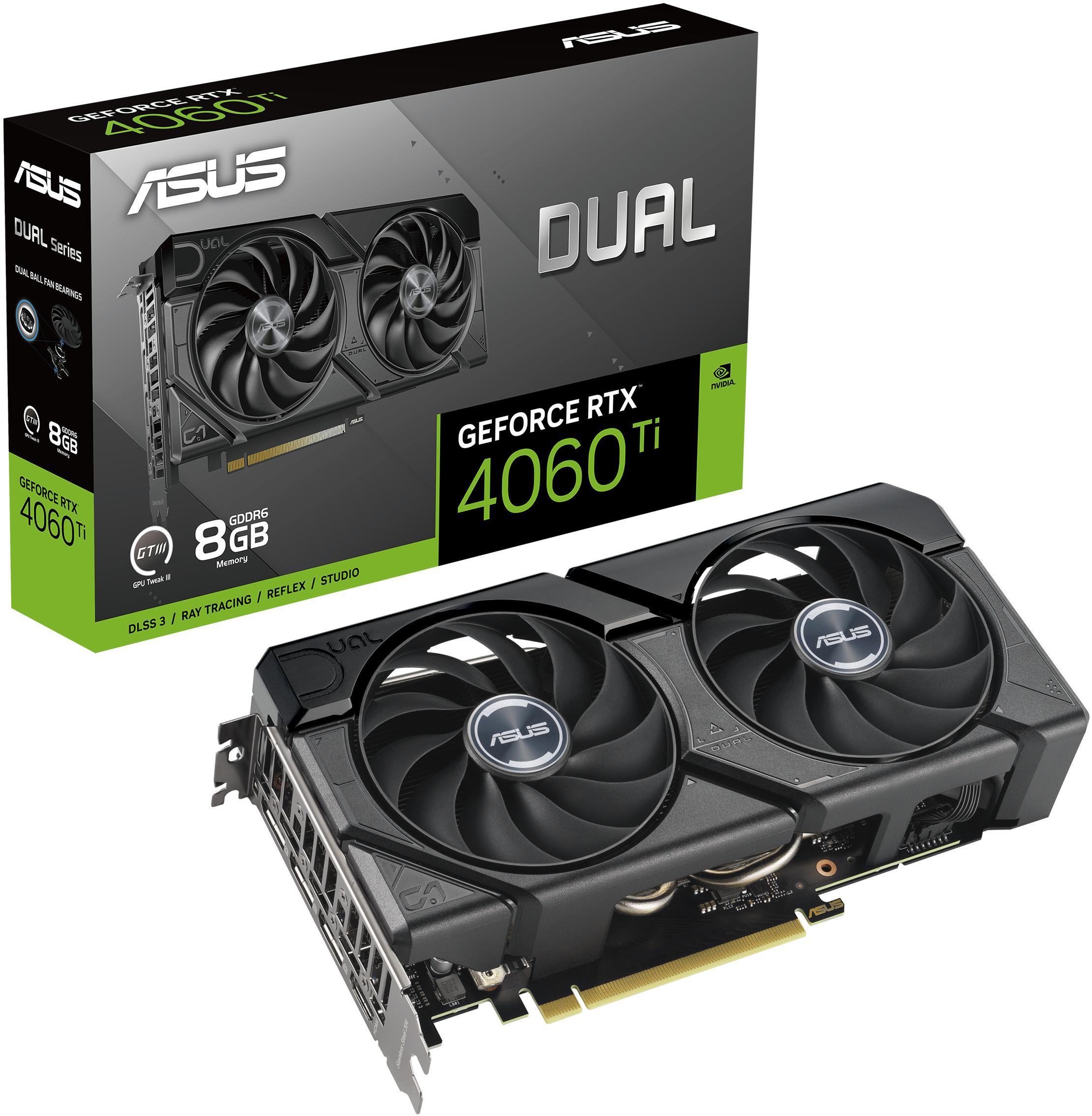 Asus - Gráfica Asus GeForce® RTX 4060 Ti Dual EVO 8GB GDDR6 DLSS3