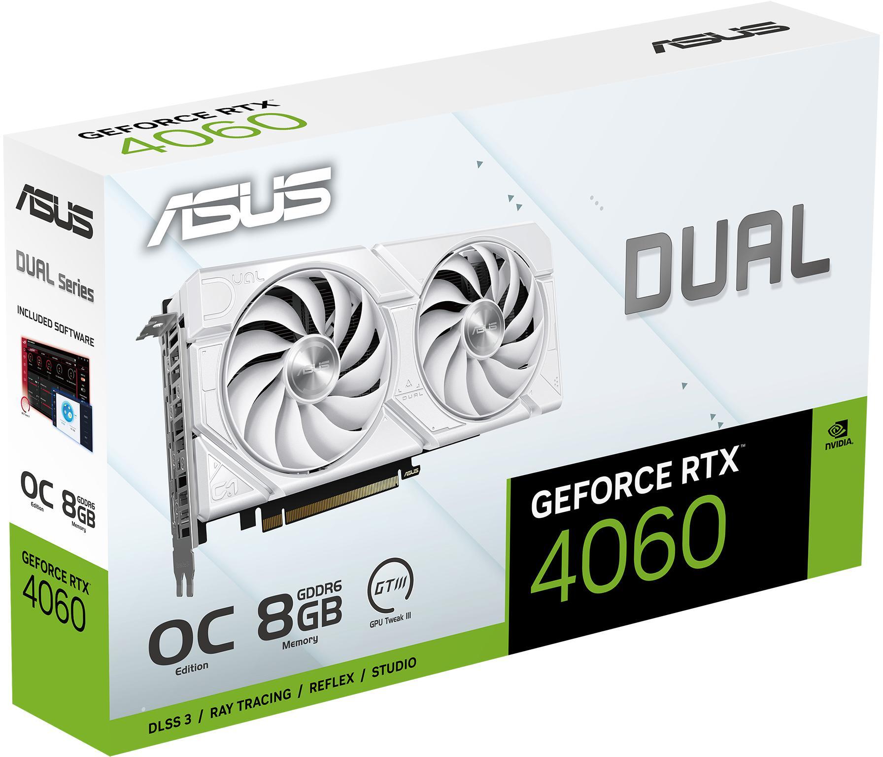 Asus - Gráfica Asus GeForce® RTX 4060 Dual Evo OC White 8GB GDDR6 DLSS3