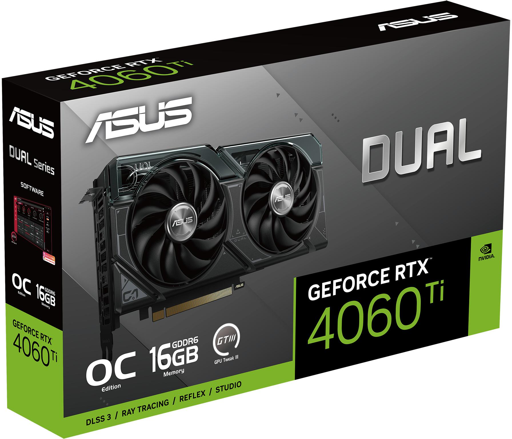 Gráfica Asus GeForce® RTX 4060 Ti Dual OC 16GB GDDR6 DLSS3