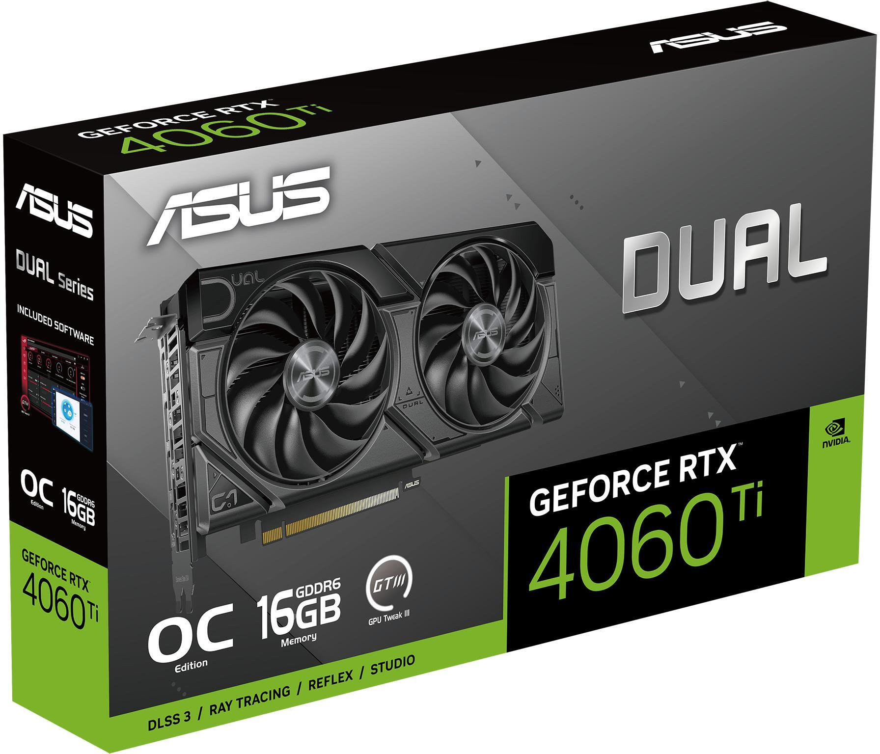 Asus - Gráfica Asus GeForce® RTX 4060 Ti Dual Evo OC 16GB GDDR6 DLSS3