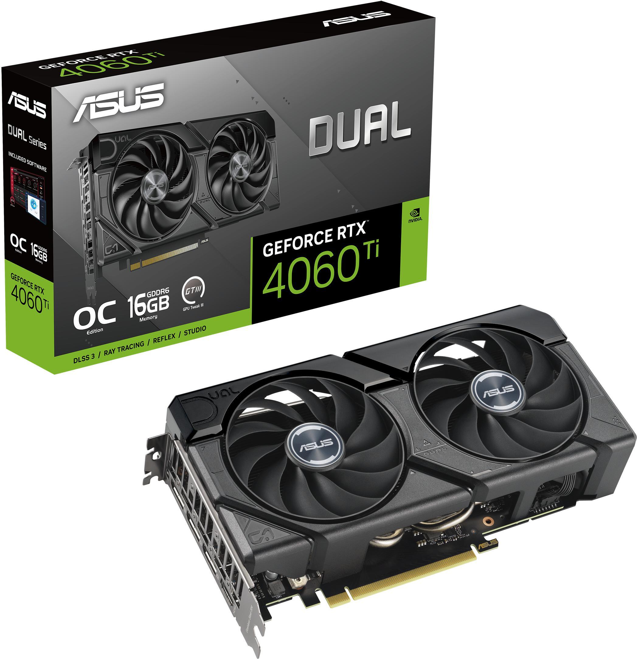 Asus - Gráfica Asus GeForce® RTX 4060 Ti Dual Evo OC 16GB GDDR6 DLSS3