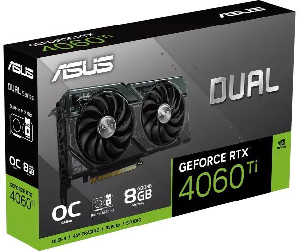 Asus - Gráfica Asus GeForce® RTX 4060 Ti Dual OC SSD 8GB GDDR6 DLSS3