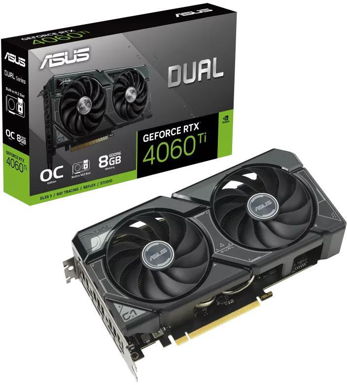 Asus - Gráfica Asus GeForce® RTX 4060 Ti Dual OC SSD 8GB GDDR6 DLSS3