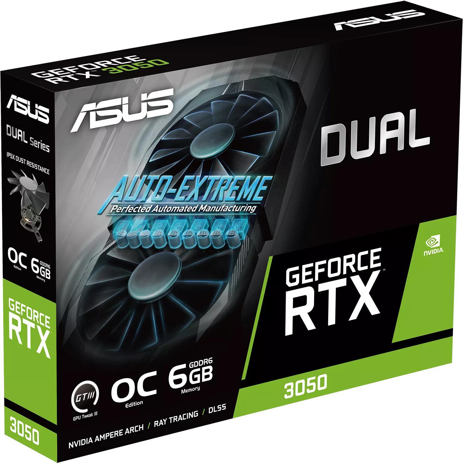 Asus - Gráfica Asus GeForce® RTX 3050 Dual OC 6GB GDDR6