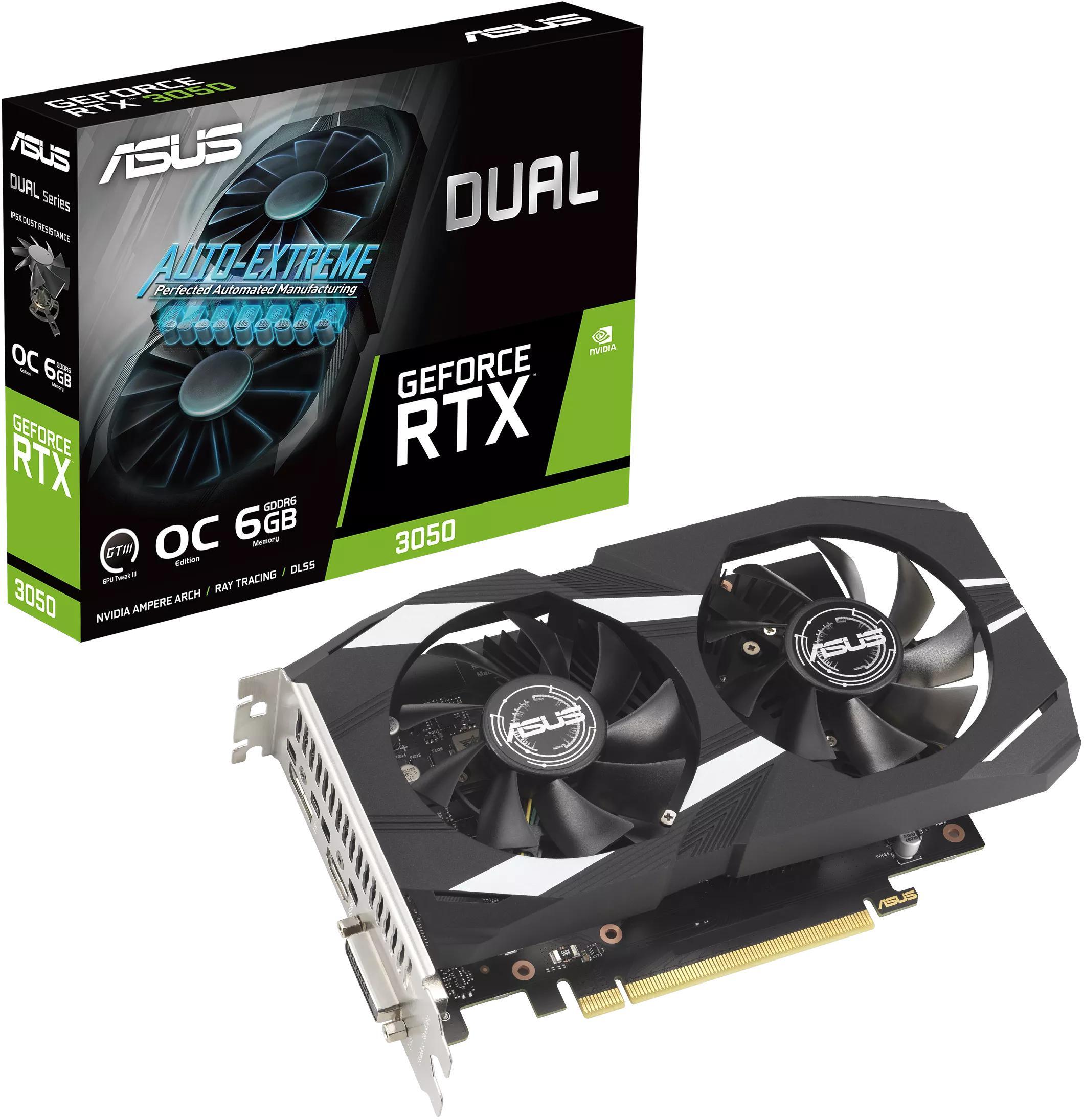 Asus - Gráfica Asus GeForce® RTX 3050 Dual OC 6GB GDDR6