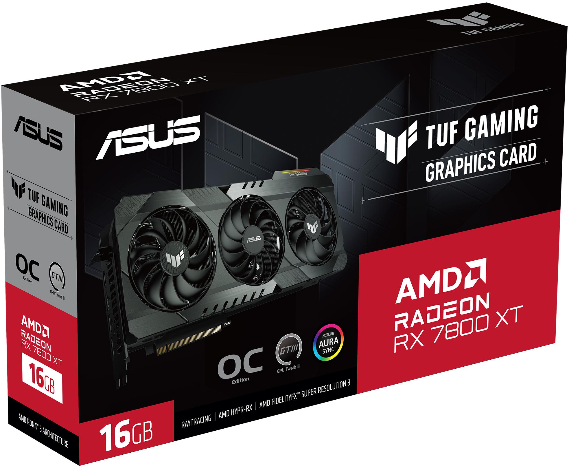 Asus - Gráfica Asus Radeon RX 7800 XT TUF Gaming OG OC 16GB