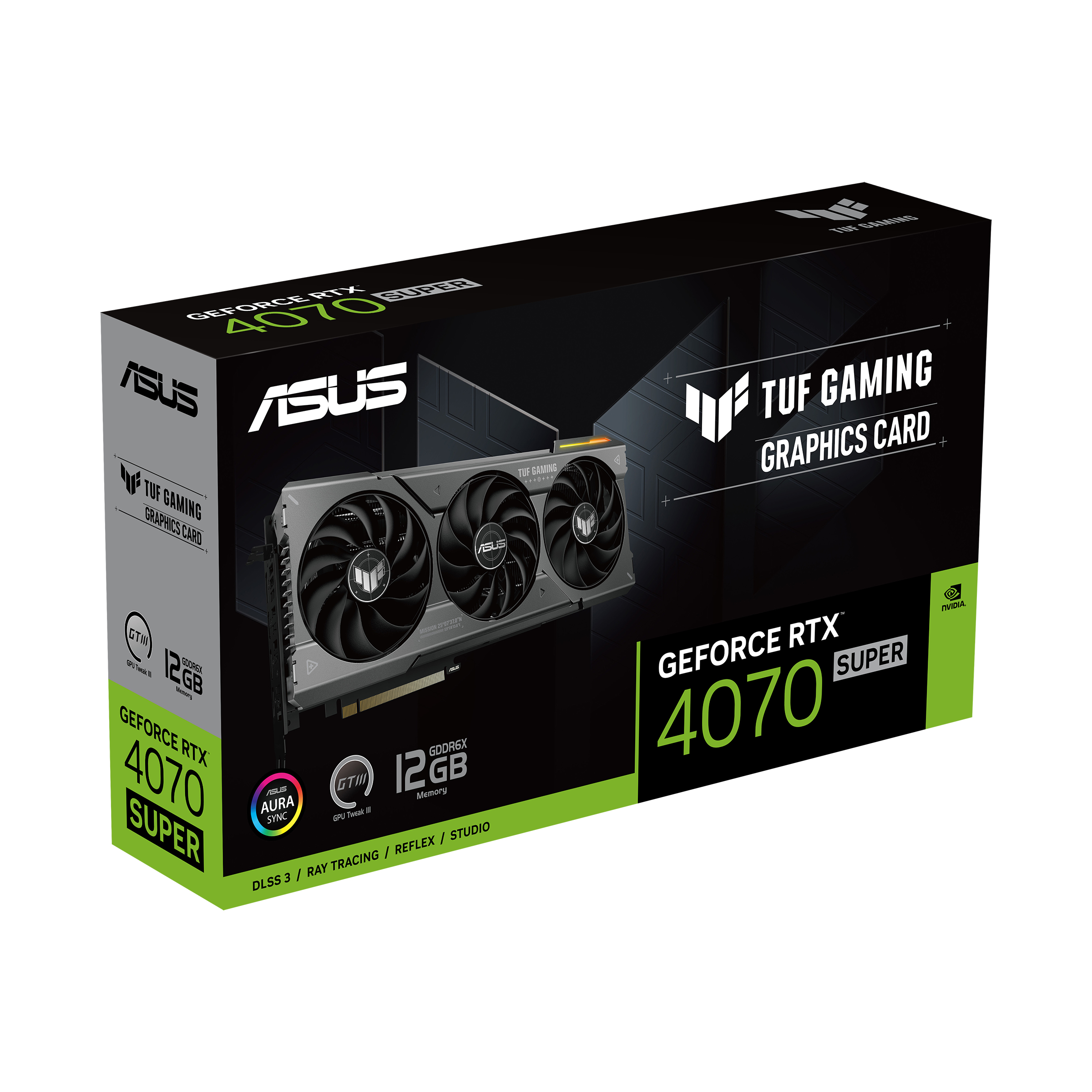 Asus - Gráfica Asus GeForce® RTX 4070 SUPER TUF Gaming 12GB GDDR6X DLSS3
