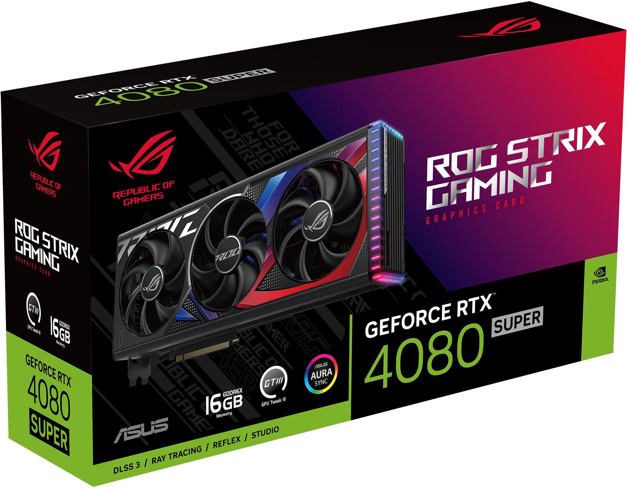 Asus - Gráfica Asus GeForce® RTX 4080 SUPER ROG Strix Gaming 16GB GDDR6X DLSS3