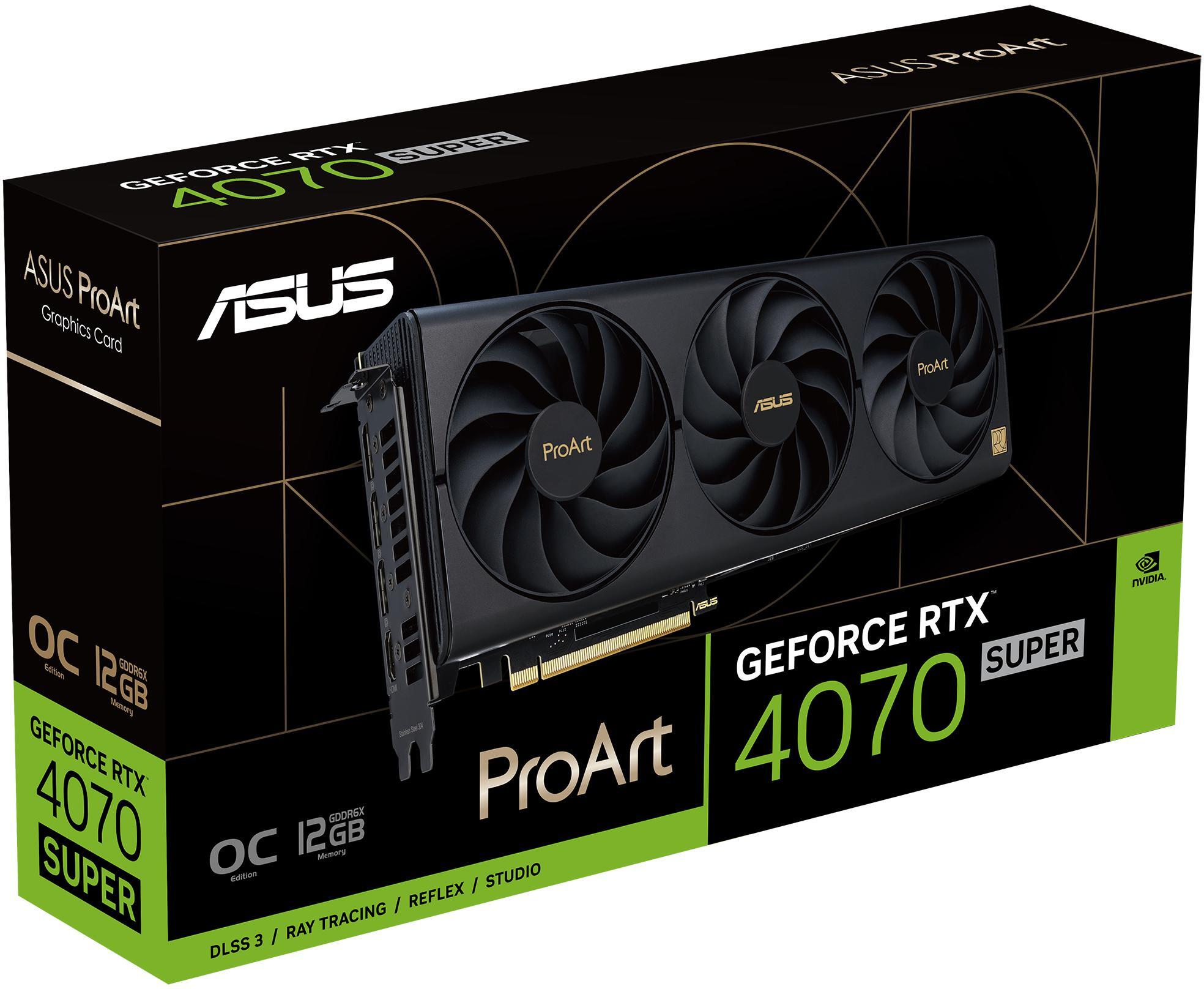 Asus - Gráfica Asus GeForce® RTX 4070 SUPER ProArt OC 12GB GDDR6X DLSS3