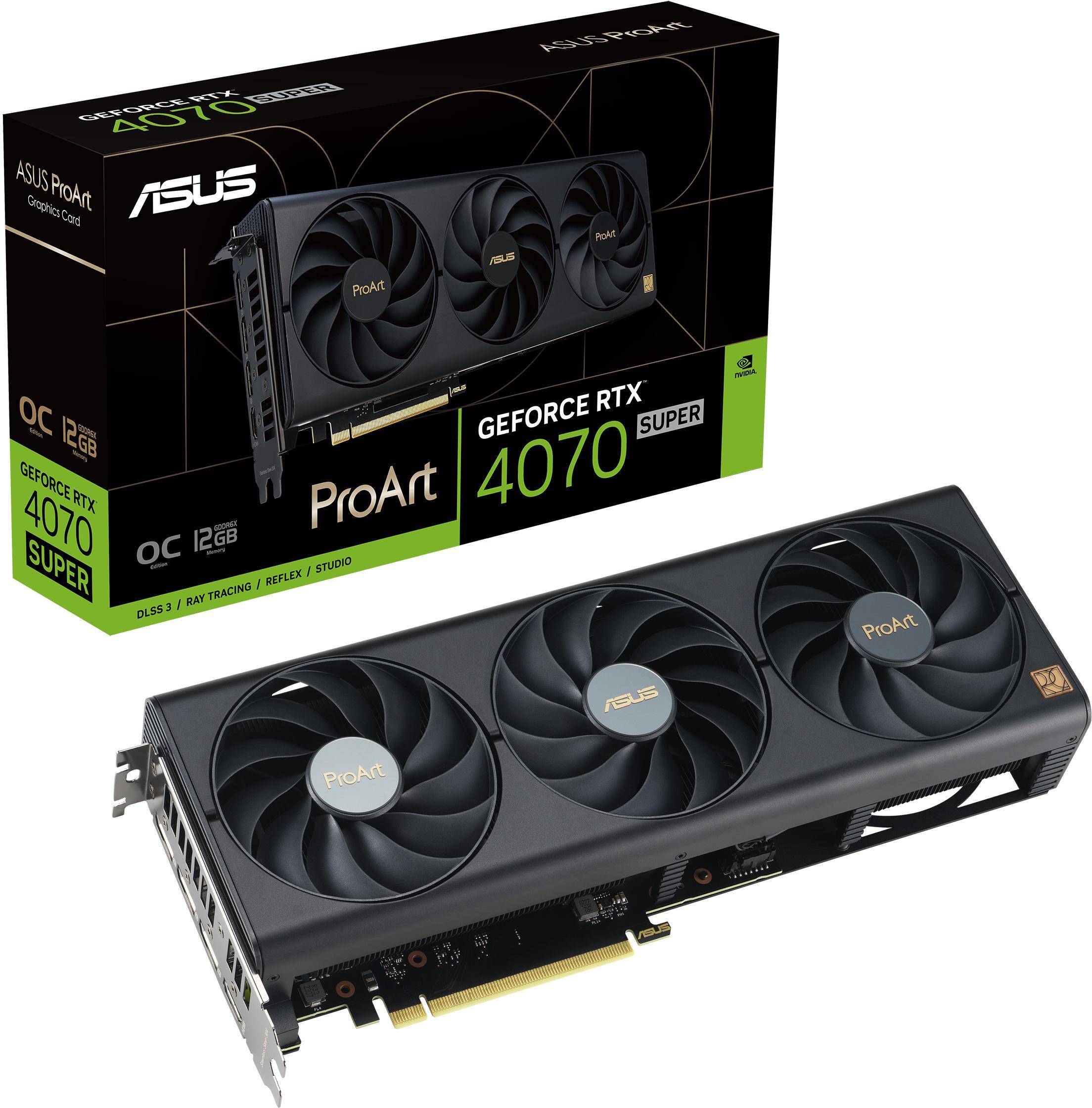 Asus - Gráfica Asus GeForce® RTX 4070 SUPER ProArt OC 12GB GDDR6X DLSS3