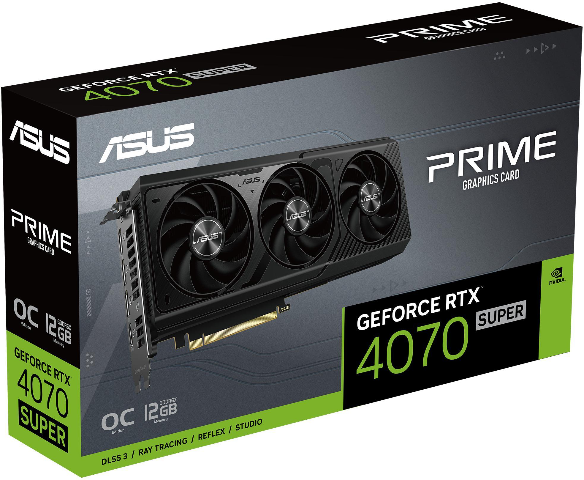 Asus - Gráfica Asus GeForce® RTX 4070 SUPER Prime OC 12GB GDDR6X DLSS3