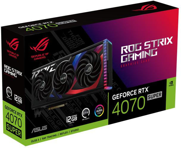 Asus - Gráfica Asus GeForce® RTX 4070 SUPER ROG Strix Gaming 12GB GDDR6X DLSS3