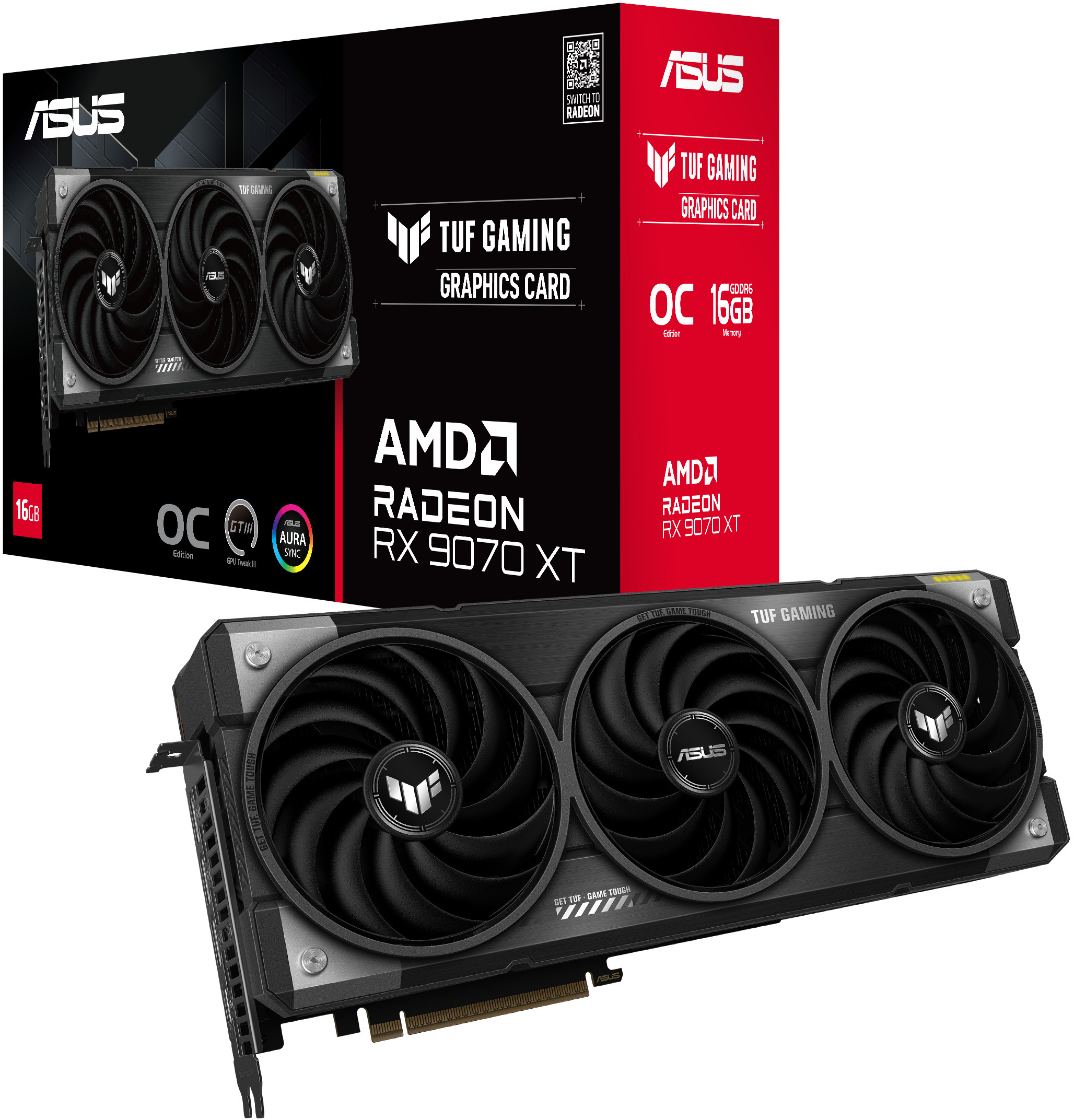 Gráfica Asus Radeon RX 9070 XT TUF Gaming OC 16GB GDDR6