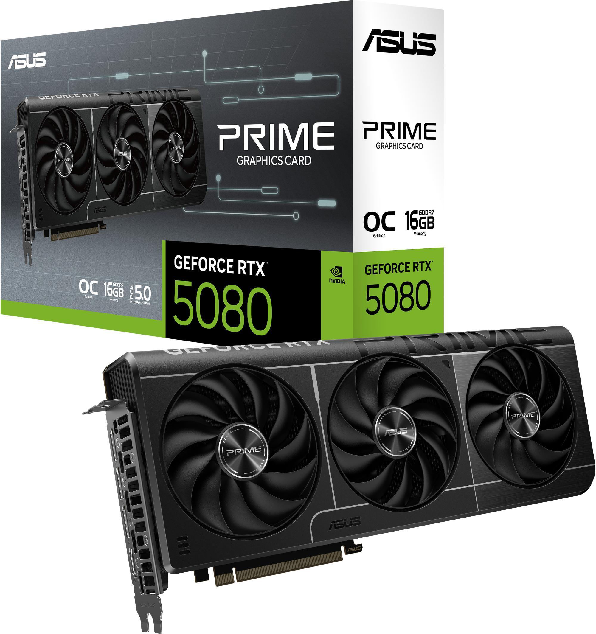 Gráfica Asus GeForce® RTX 5080 Prime OC 16GB GDDR7 DLSS4