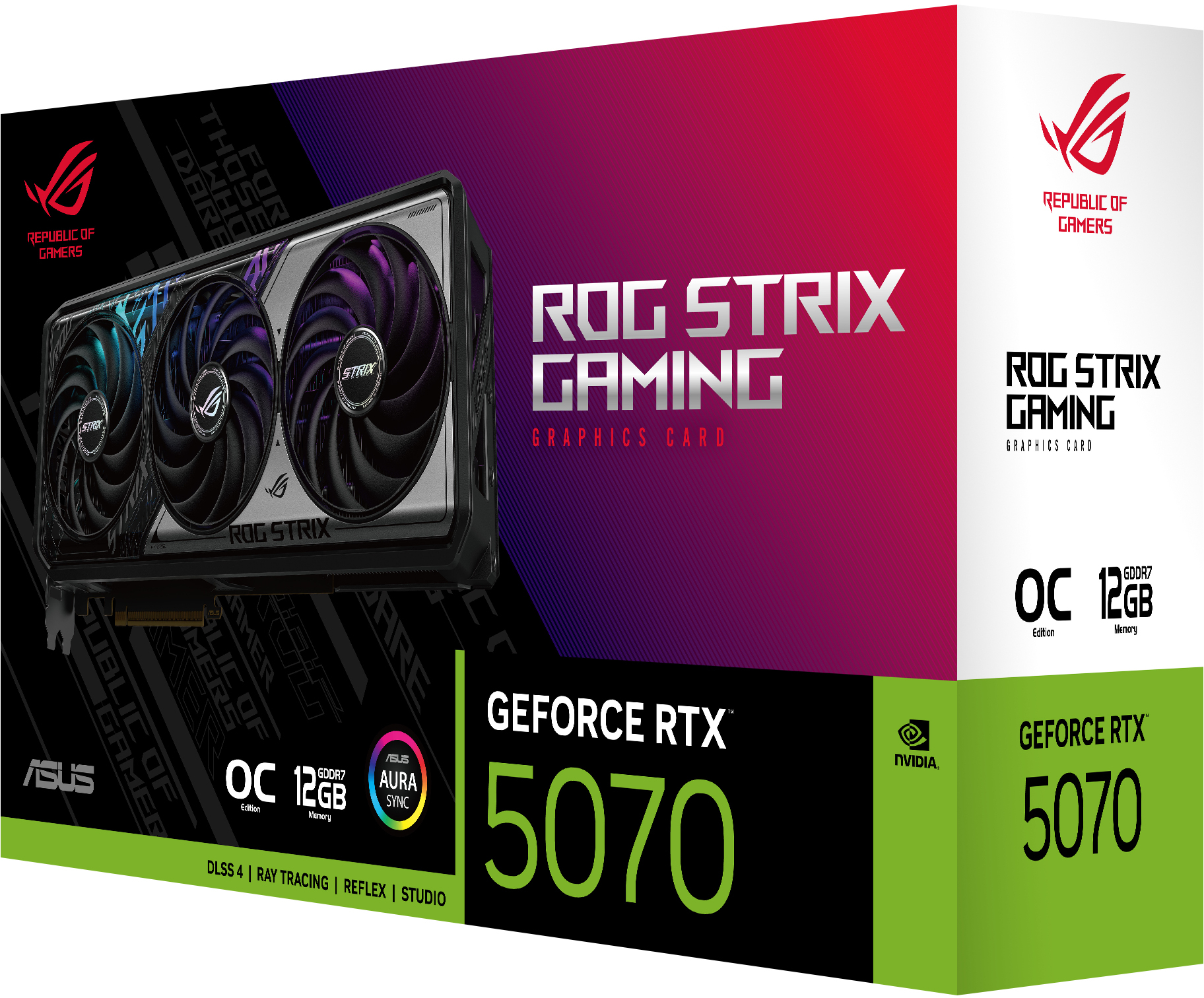 Asus - Gráfica Asus GeForce® RTX 5070 ROG Strix Gaming OC 12GB GDDR7 DLSS4