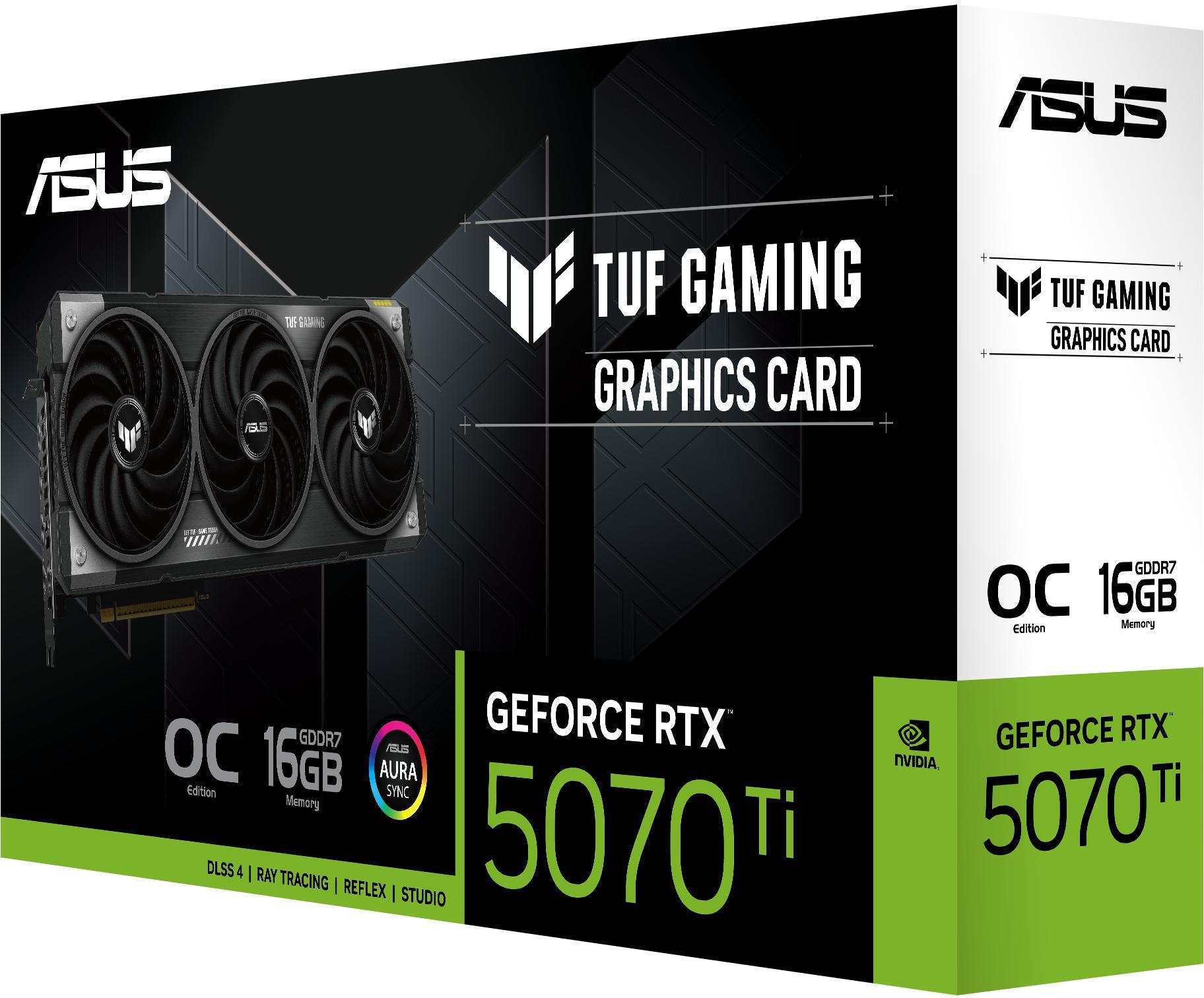 Asus - Gráfica Asus GeForce® RTX 5070 Ti TUF Gaming OC 16GB GDDR7 DLSS4