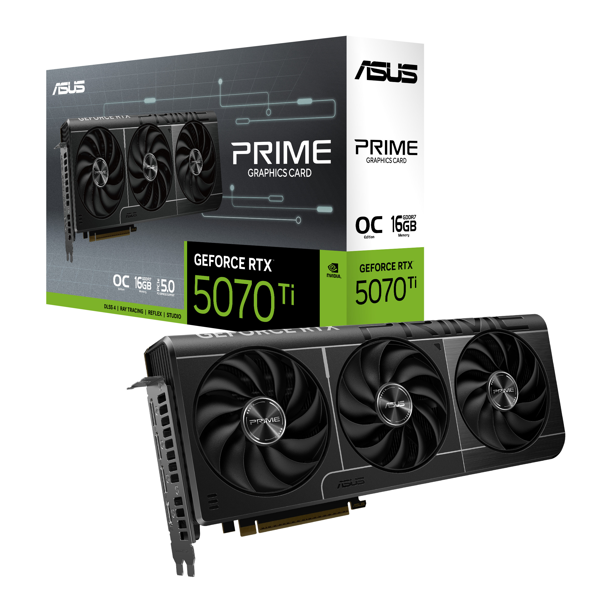 Asus - Gráfica Asus GeForce® RTX 5070 Ti Prime OC 16GB GDDR7 DLSS4