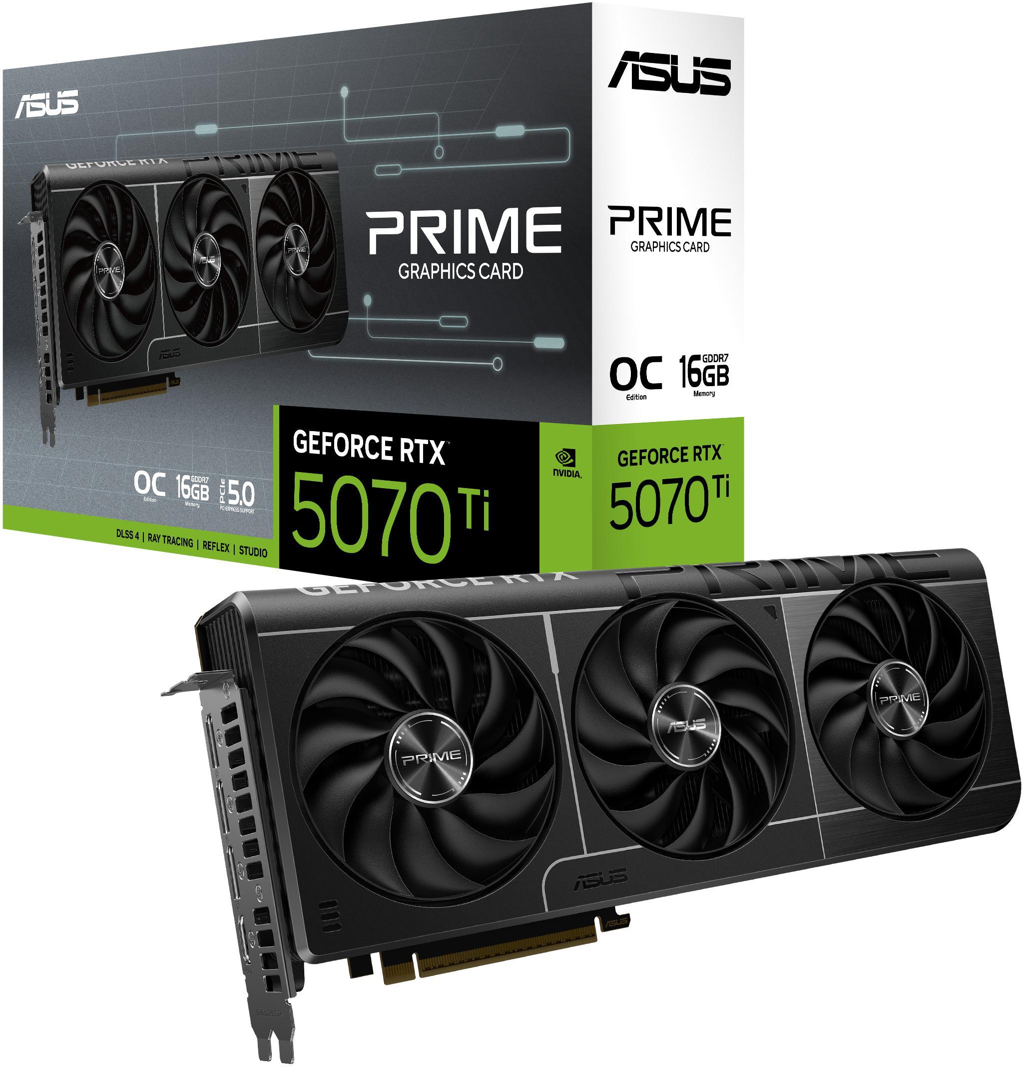 Asus - Gráfica Asus GeForce® RTX 5070 Ti Prime OC 16GB GDDR7 DLSS4