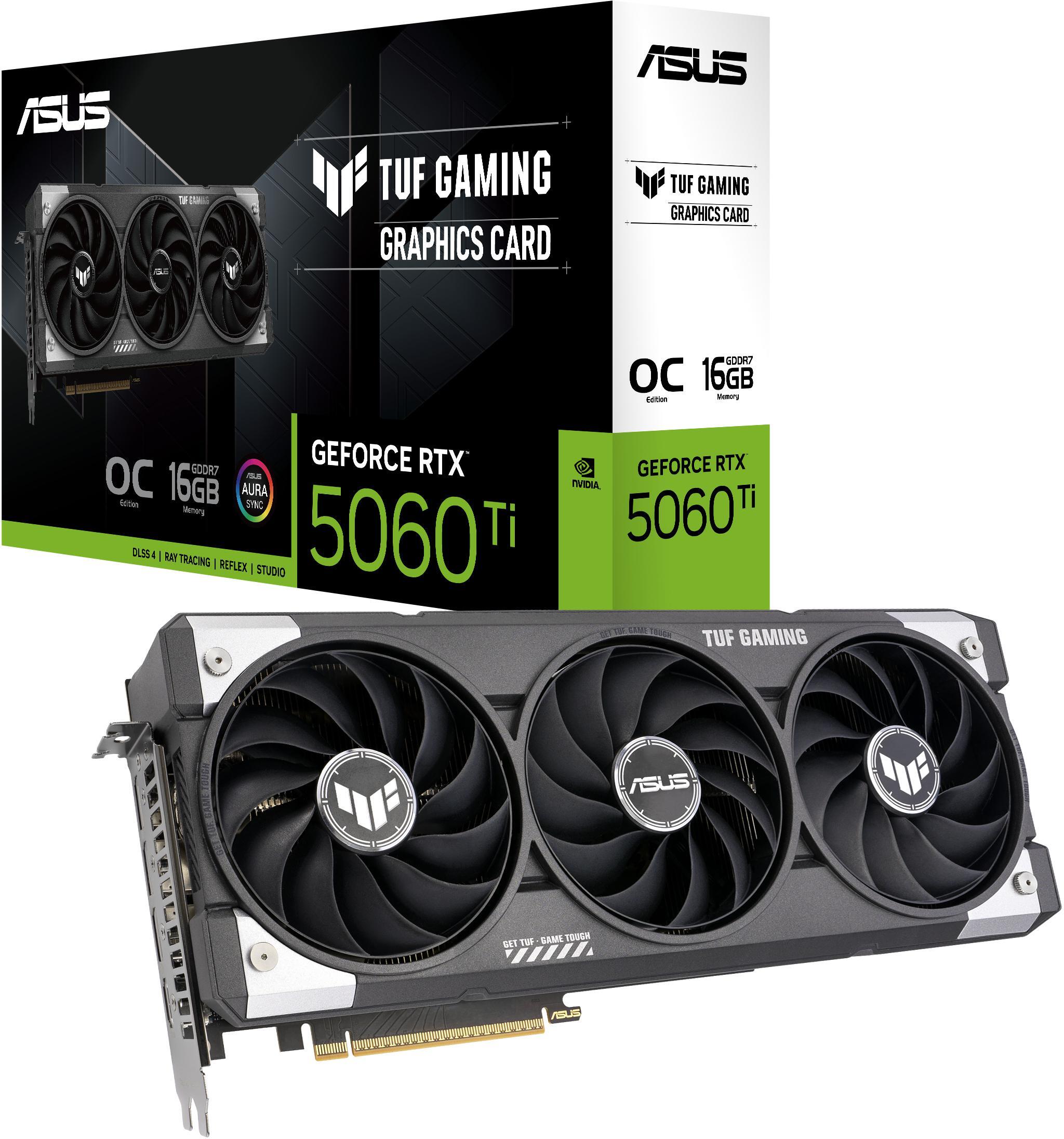 Asus - Gráfica Asus GeForce® RTX 5060 Ti TUF Gaming OC 16GB GDDR7 DLSS4