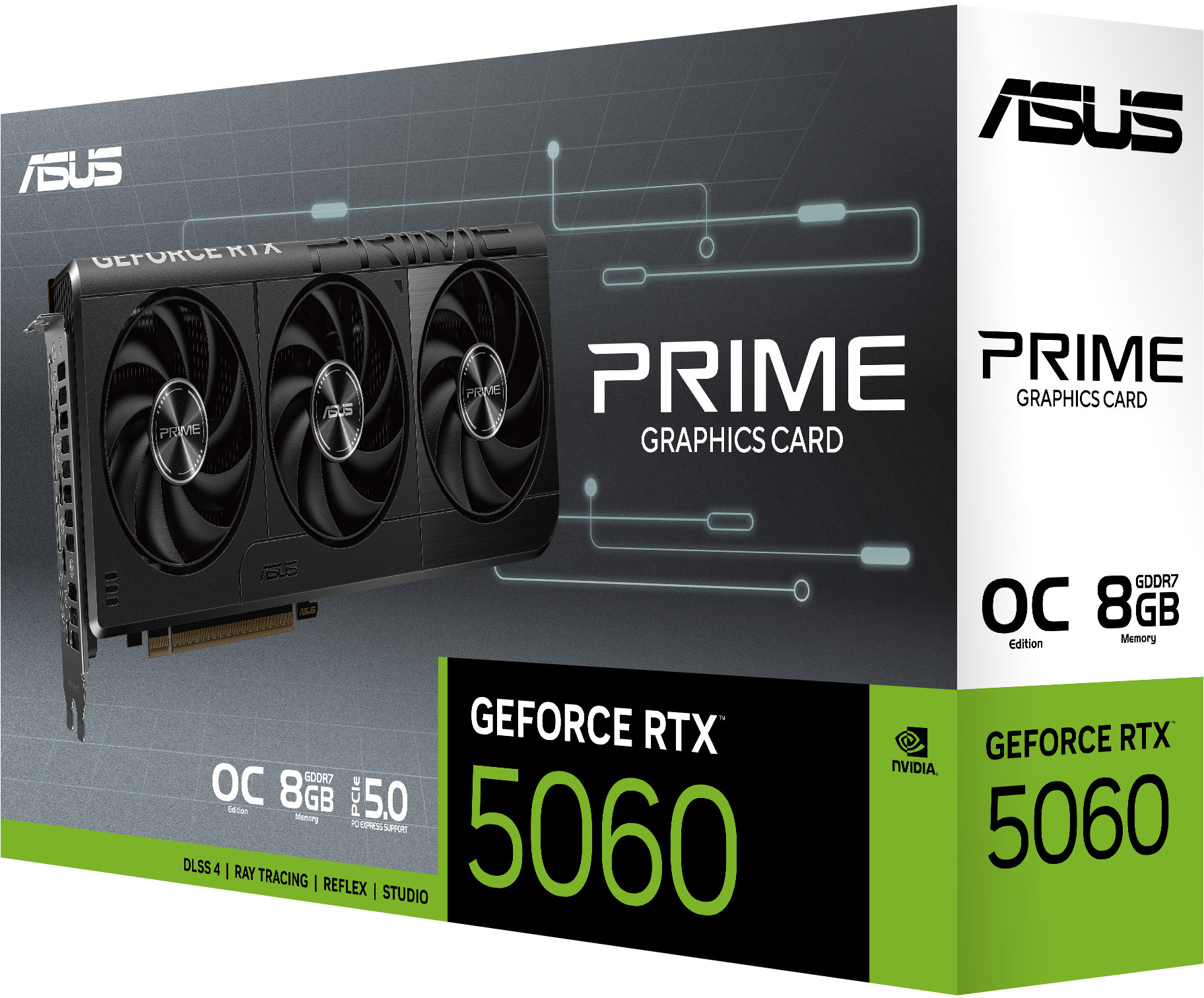 Asus - Gráfica Asus GeForce® RTX 5060 Prime OC 8GB GDDR7 DLSS4