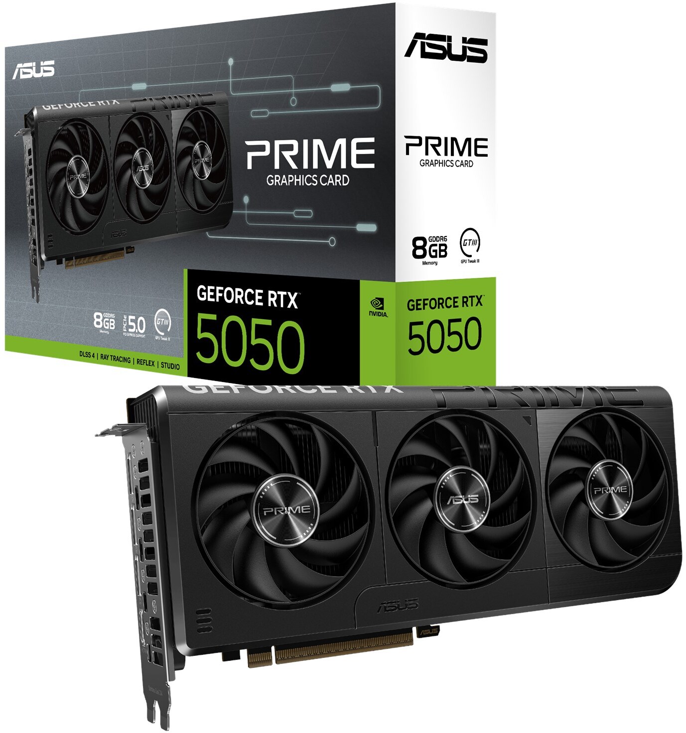 Asus - Gráfica Asus GeForce® RTX 5050 Prime 8GB GDDR6 DLSS4