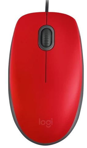 Logitech - Rato Óptico Logitech M110 Silent 1000DPI Vermelho