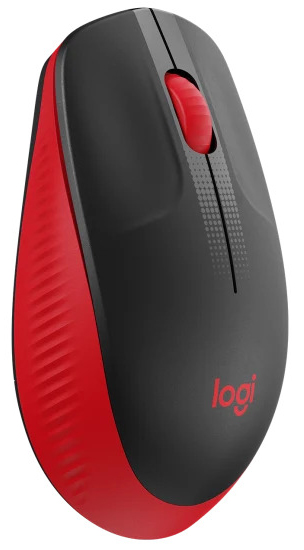 Logitech - Rato Óptico Logitech M190 Full-Size Wireless 1000DPI Preto/Vermelho