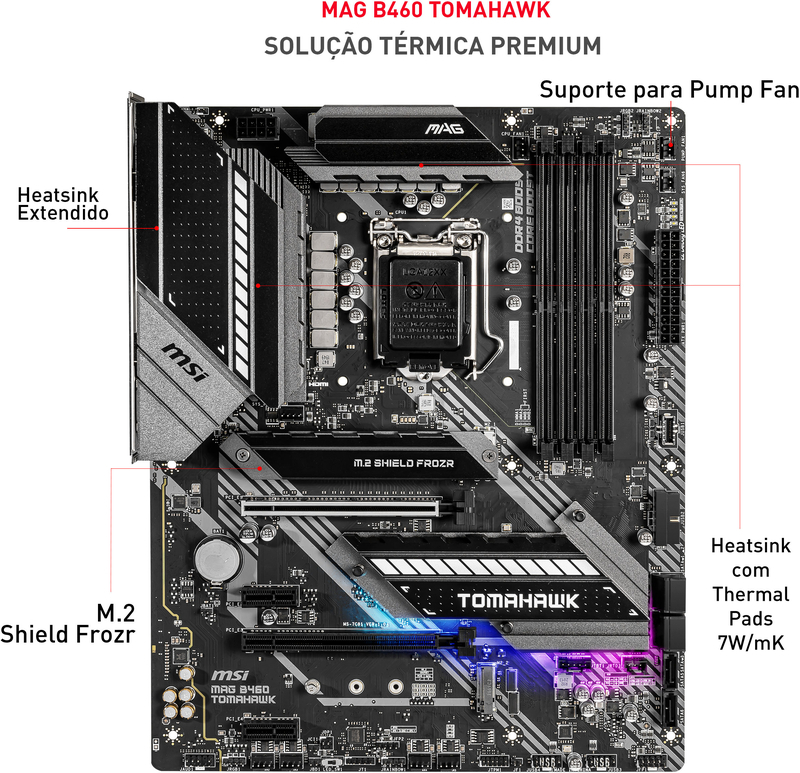 MSI - Motherboard MSI MAG B460 TOMAHAWK
