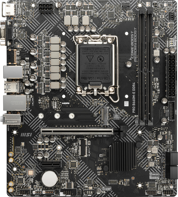 MSI - ** B Grade ** Motherboard MSI PRO B660M-E DDR4