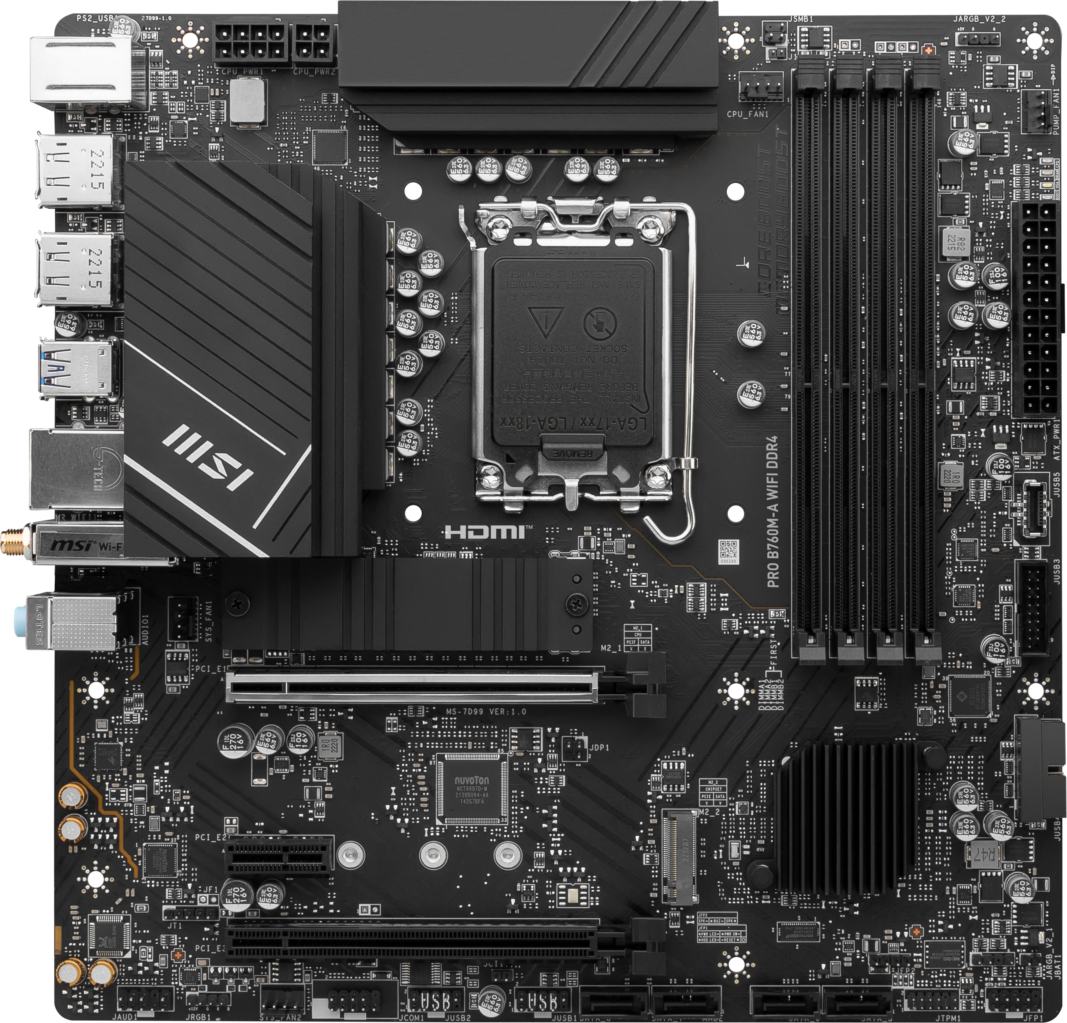 MSI - Motherboard MSI PRO B760M-A WIFI DDR4