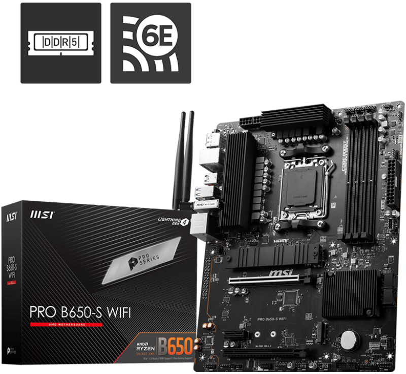 ** B Grade ** Motherboard MSI PRO B650-S WIFI