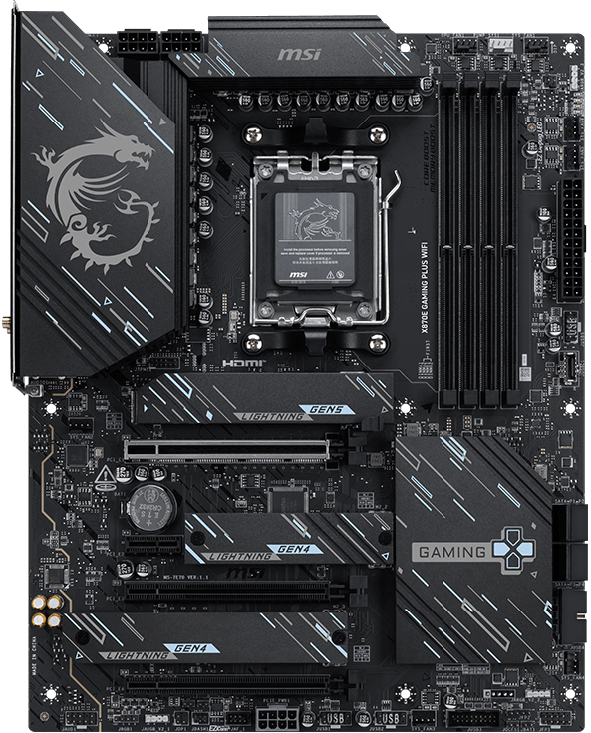 MSI - Motherboard MSI X870E Gaming Plus WiFi
