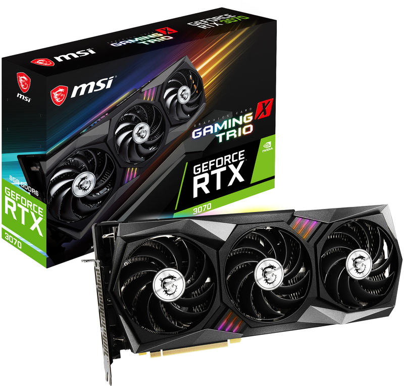 Gráfica MSI GeForce® RTX 3070 GAMING X TRIO 8G