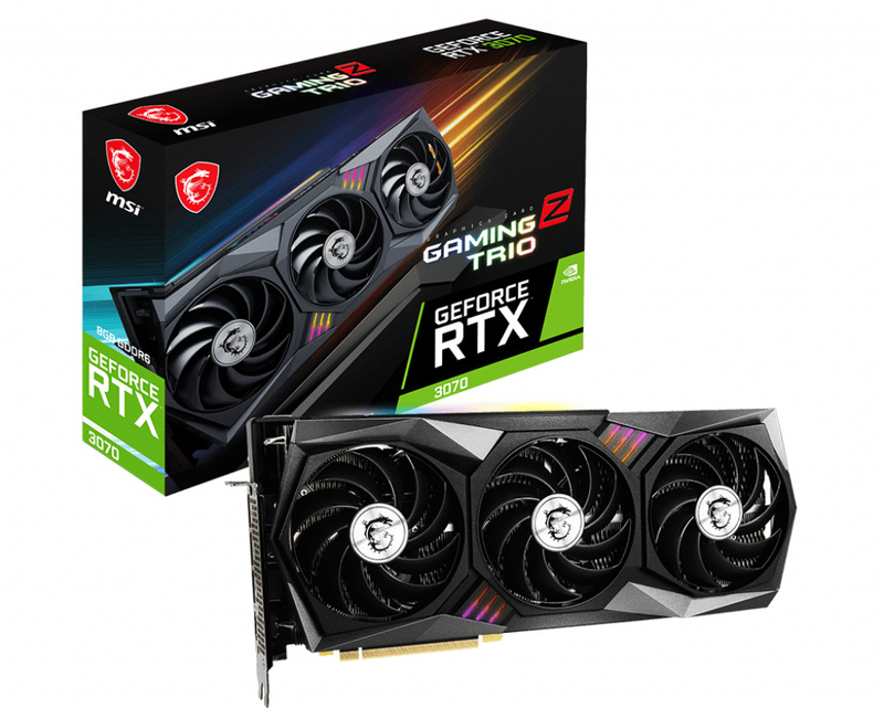 Gráfica MSI GeForce® RTX 3070 GAMING Z TRIO LHR 8G