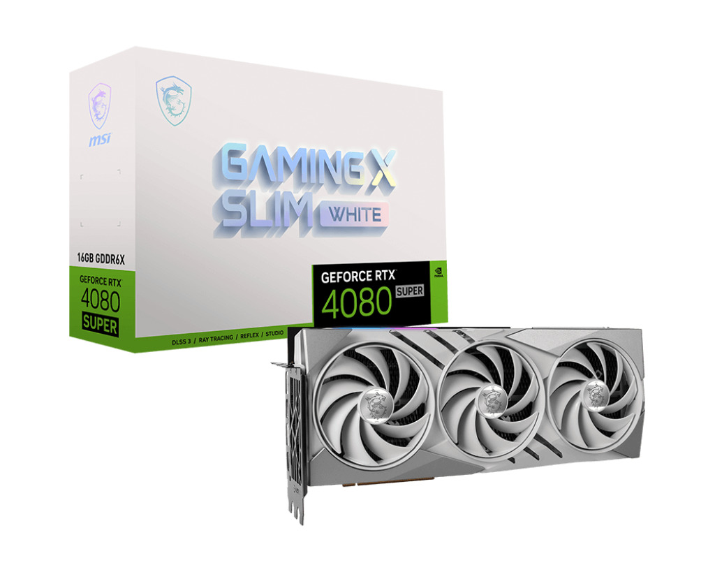 Gráfica MSI GeForce® RTX 4080 SUPER GAMING X SLIM WHITE 16GB GDDR6 DLSS3