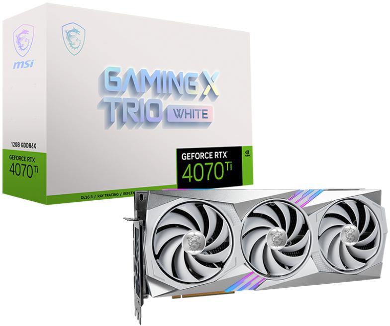 ** B Grade ** Gráfica MSI GeForce® RTX 4070 Ti GAMING X TRIO WHITE 12GB GDDR6 DLSS3